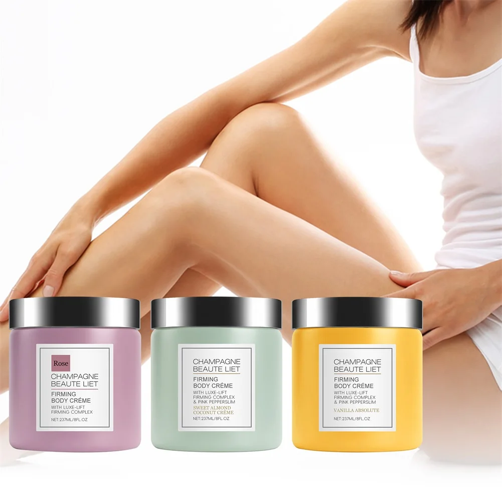 Crema corporal reafirmante color champán con Pepperslim, crema reafirmante antiarrugas para la piel, loción corporal hidratante diaria para hombres y mujeres