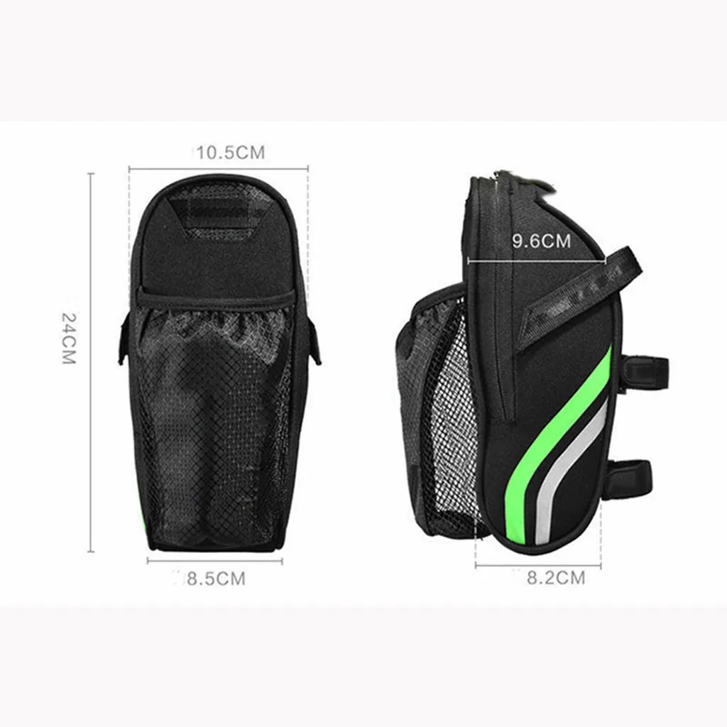 Bike Saddle Bag with Water Bottle Pouch Waterproof Bike Bags Under Seat Pack for Mountain Road Saddle Bag Bicycles Storage Bag