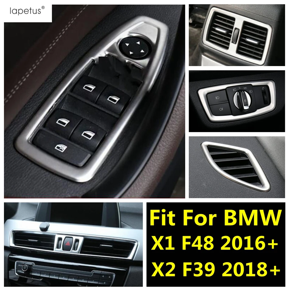 

Car Dashboard Air AC Vent / Window Lift / Head Light Lamp Cover Trim Accessories For BMW X1 F48 2016 - 2021 / X2 F39 2018 - 2021