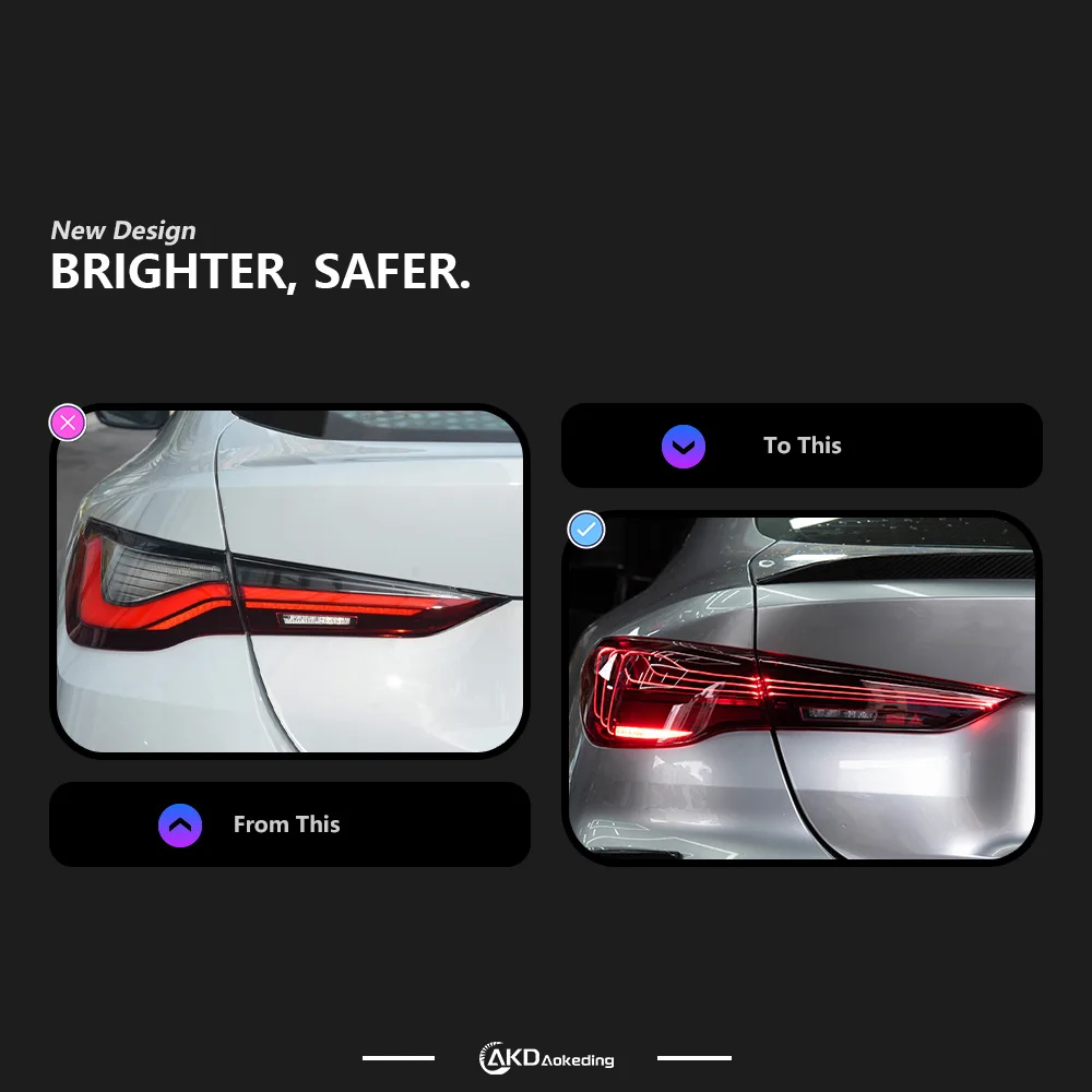 For BMW G22 4 Series 2021-2023 420i 430i M440i LED Taillight Upgrade Latest Design CSL Laser Taillight Assembly Accessories
