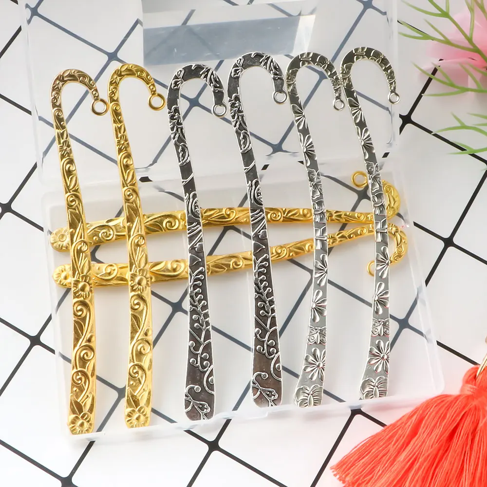 

10/20pcs Bookmark Tibetan Silver School Paper Clips DIY Gift Office Vintage Stationery Hook Metal Label Decorations