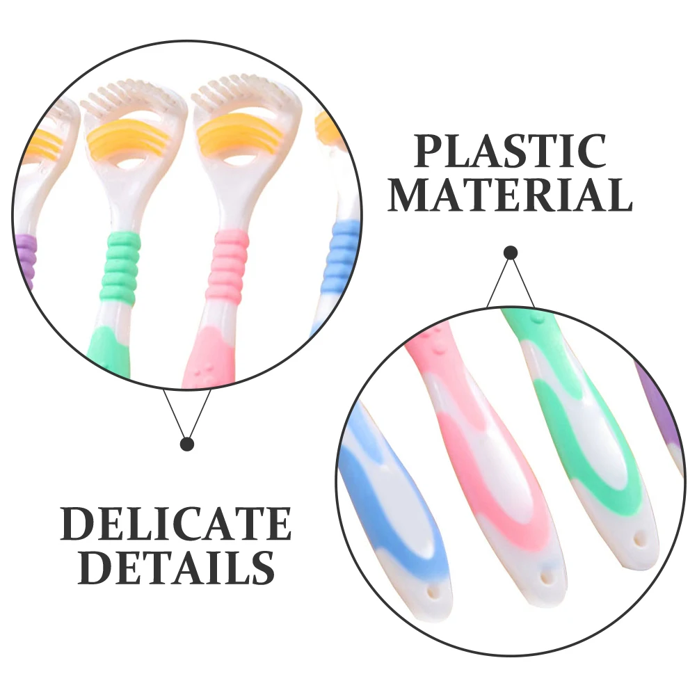 4 قطعة مكشطة اللسان الأنظف الغذاء الصف البلاستيك أداة تنظيف اللسان للتنفس الطازج العناية اليومية بالفم التحكم في الفم دائم #4