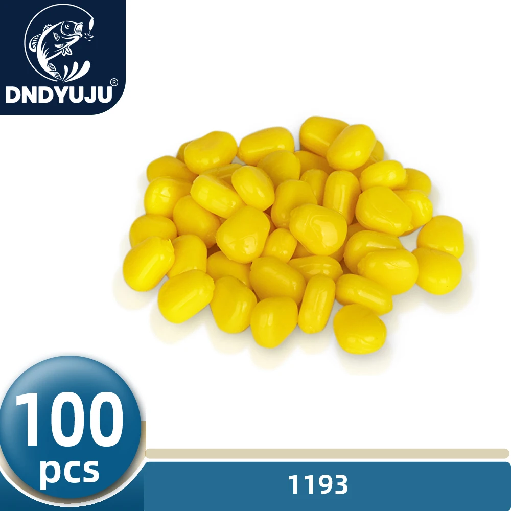 DNDYUJU 100pcs Silicone Corn smell Soft Bait Floating water corn carp Fishing Lures of Artificial Rubber Baits