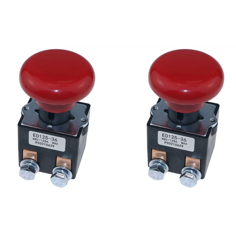 2X ED125-36 48V 125A Emergency Disconnect Stop Switch For Big Joe EZ30 E30 D40 EZ40 111551000800