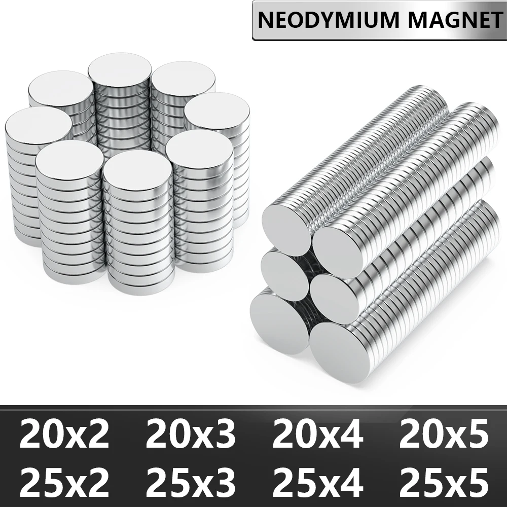 20x2-20x3-25x2mm-n35-super-strong-neodymium-magnet-round-ndfeb-powerful-permanent-magnetic-imanes-magnents-refrigerator-magnet