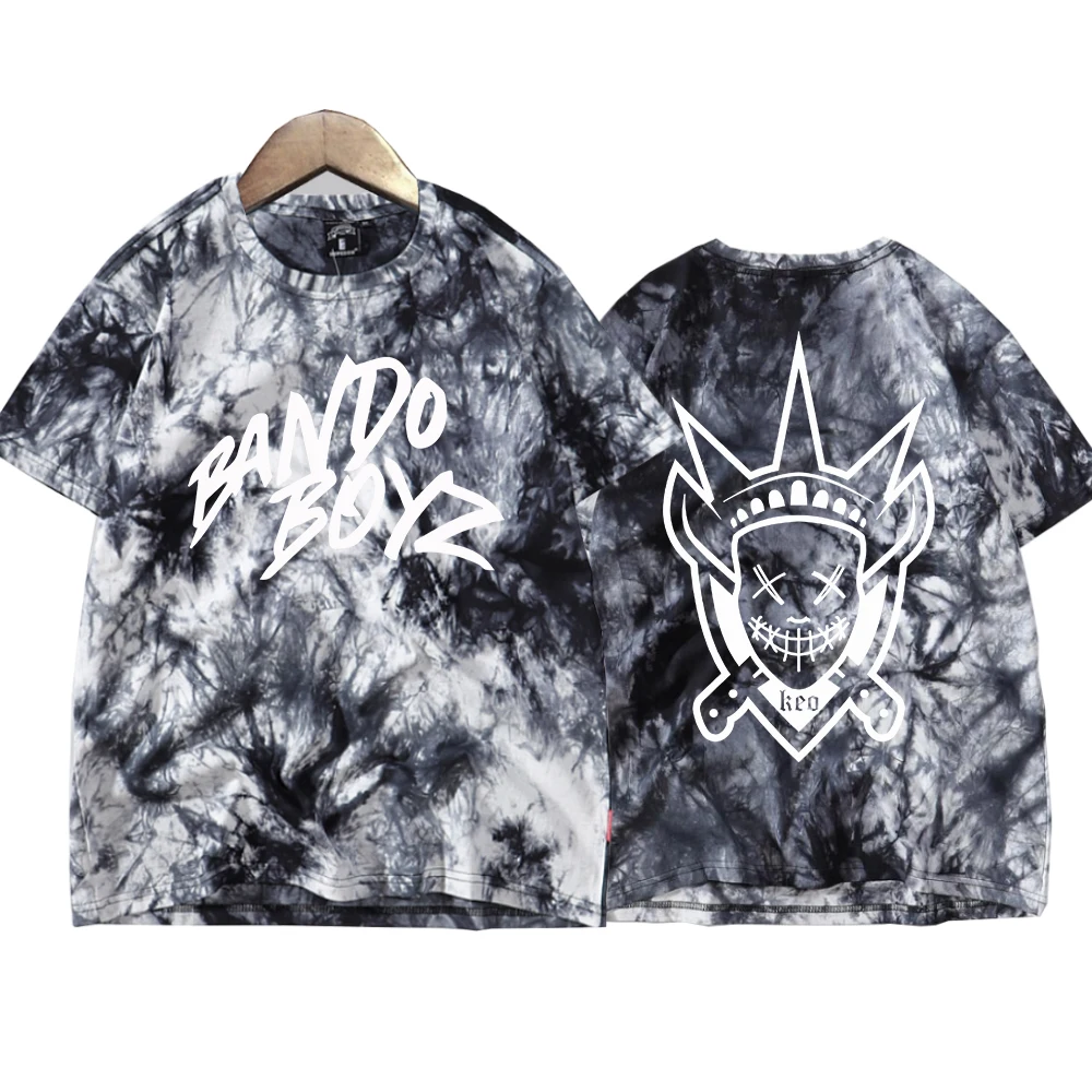 Rapper Kidd Keo Bando Boyz Tie Dye T Shirt Women Men Harajuku Tops Summer Crewneck Short Sleeve Funny Tshirt Graphics Tees
