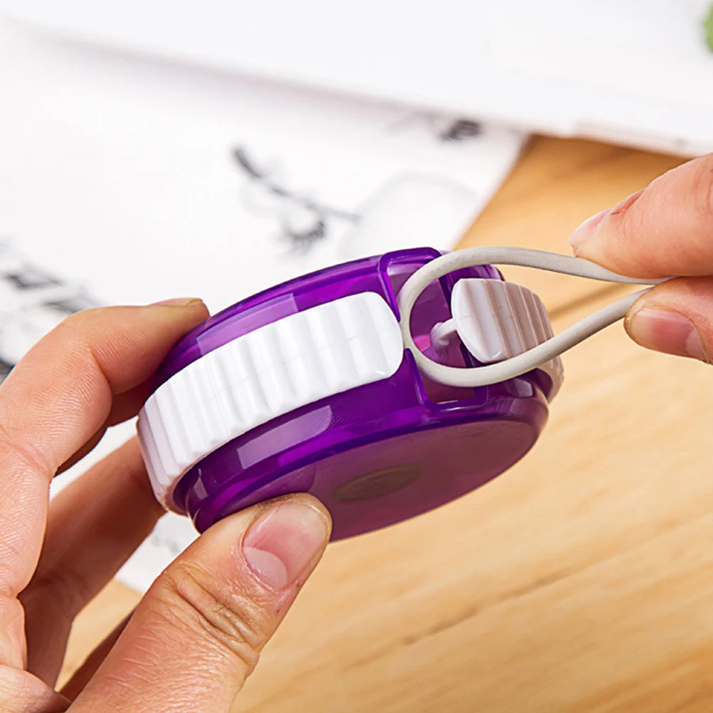 

2 Pcs Mobile Phone Data Cable Winder Organizer Earbuds Keeper Headphone Storage Reel Purple Charging Organiser