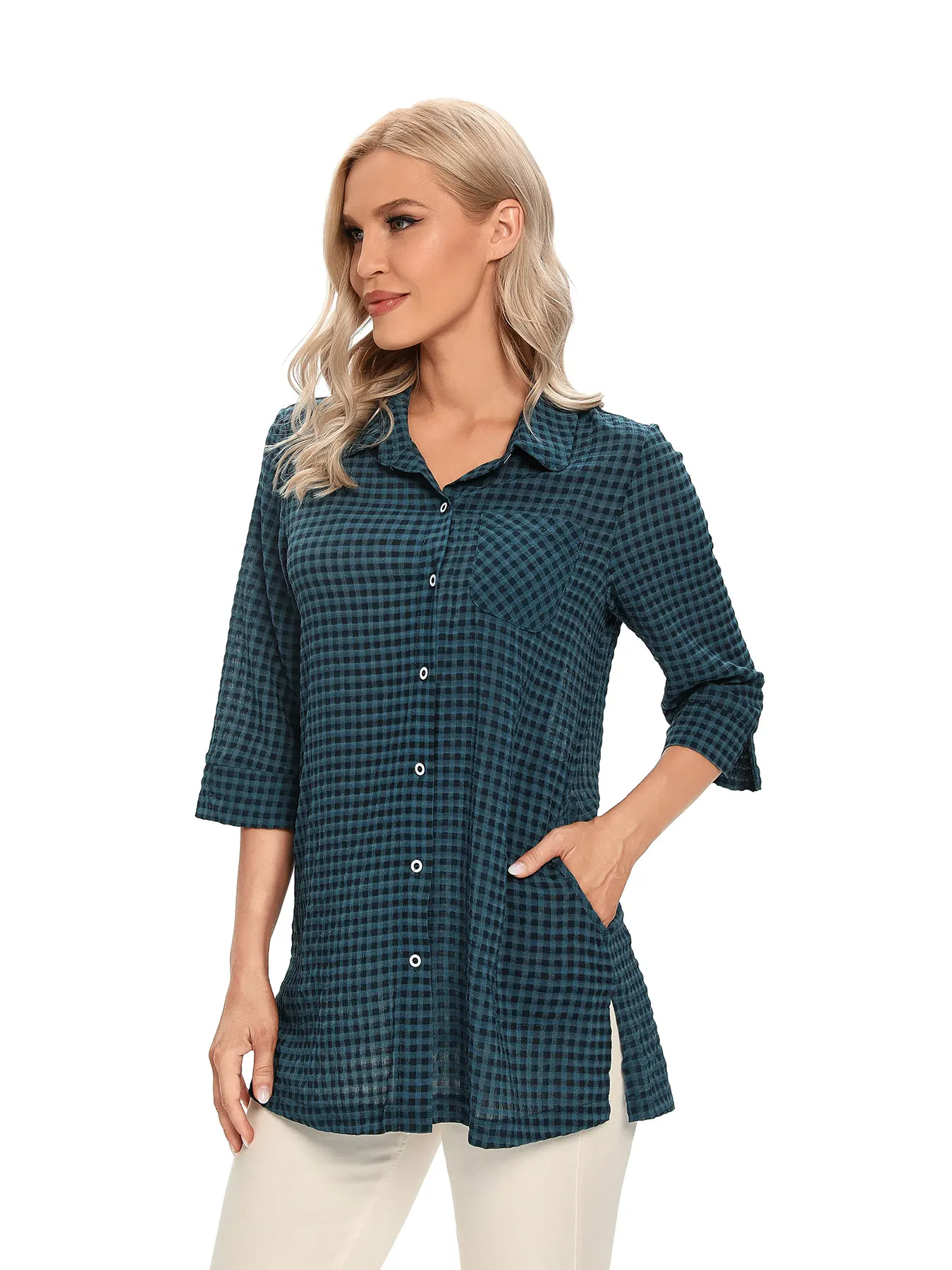

Women Woven Fashionable Casual Shirt For Spring And Autumn