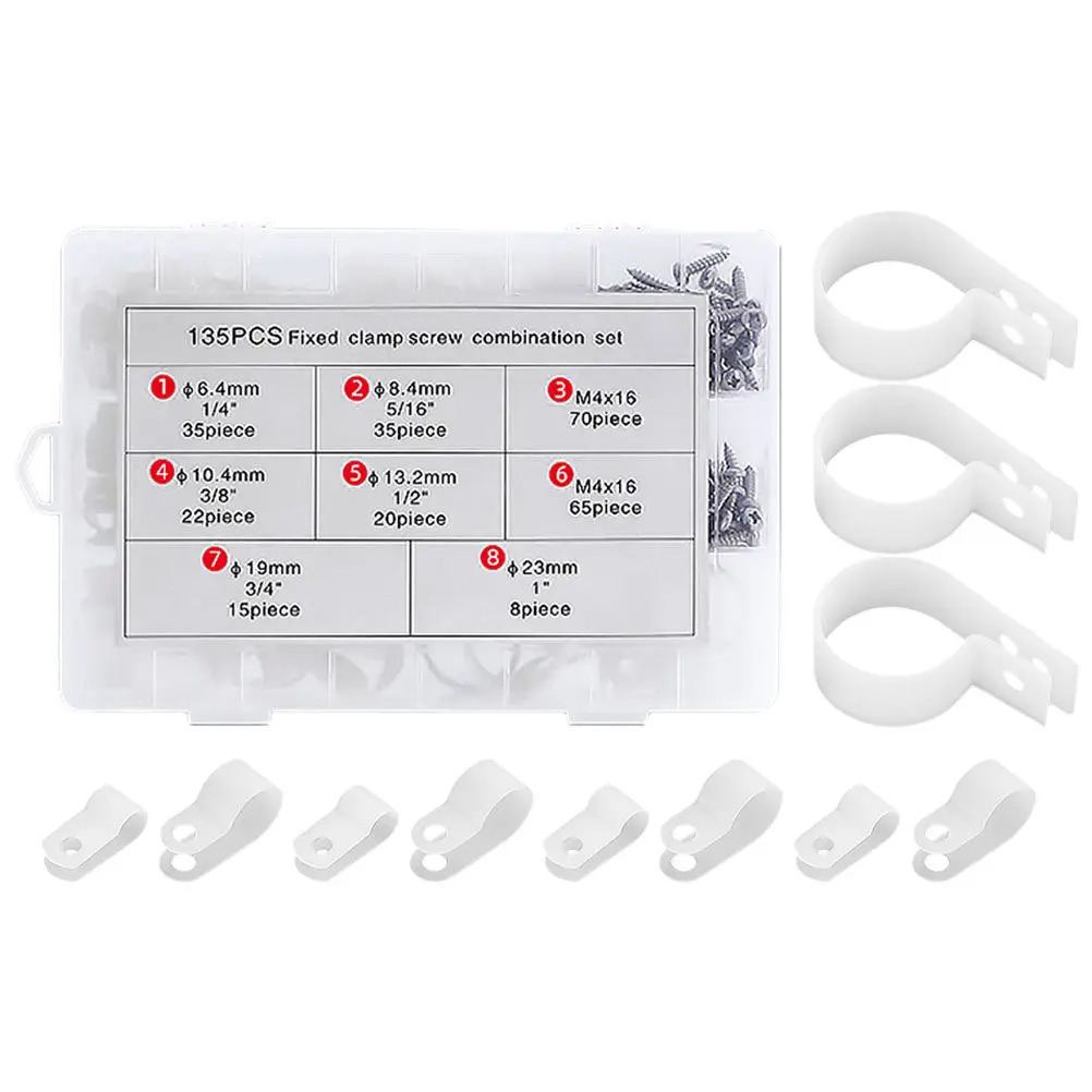 

1Set Cable Wire Clip Screw Set Rope Light Clips Mounting Clips for Wire Management Ethernet TV Telephone Cable Holder