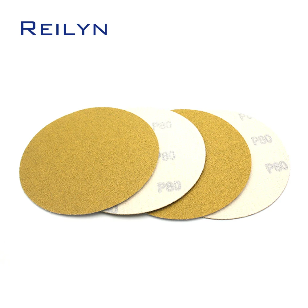 50pcs/Set 5inch 125mm Sandpaper Polishing Wheel 80# 120# 240# 400# 600# Self-adhesive Sandpaper Orbital Sander Polishing Pad