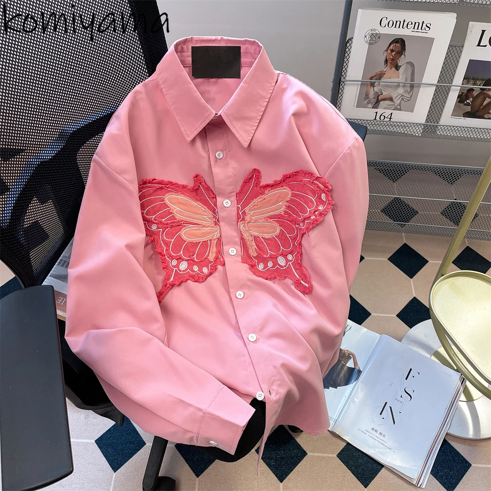 

Embroidery Bow Woman 2025 Shirts & Blouses Laple Long Sleeve Blusas Mujer Loose Casual Clothing Y2k Sweet Cool Ropa Camisas