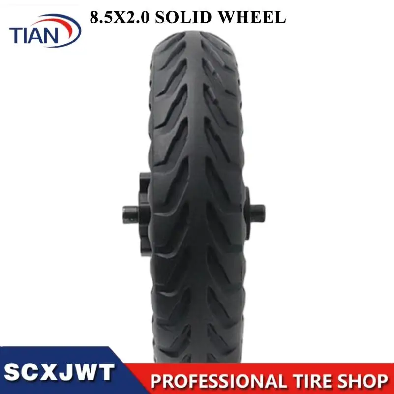 8.5 Inch 8 1/2x2 Solid Tyre Non-Pneumatic Wheel Rim for Xiaomi Mijia M365 Electric Scooter Rear Explosion-Proof Tire