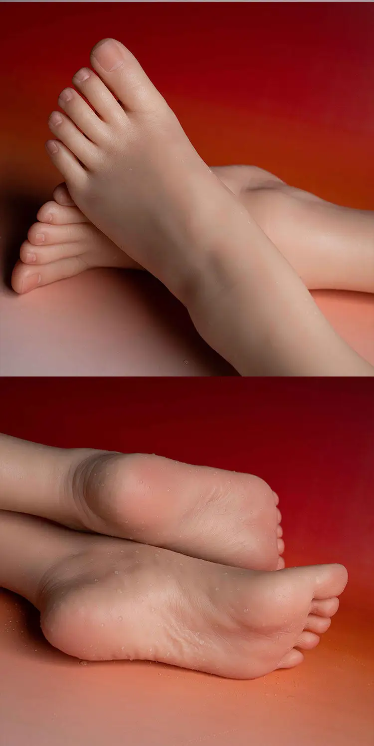 Platinum Silicone Feet 21.5cm Premium Version Display Fetish Props Model Feet Female Model Shooting Display