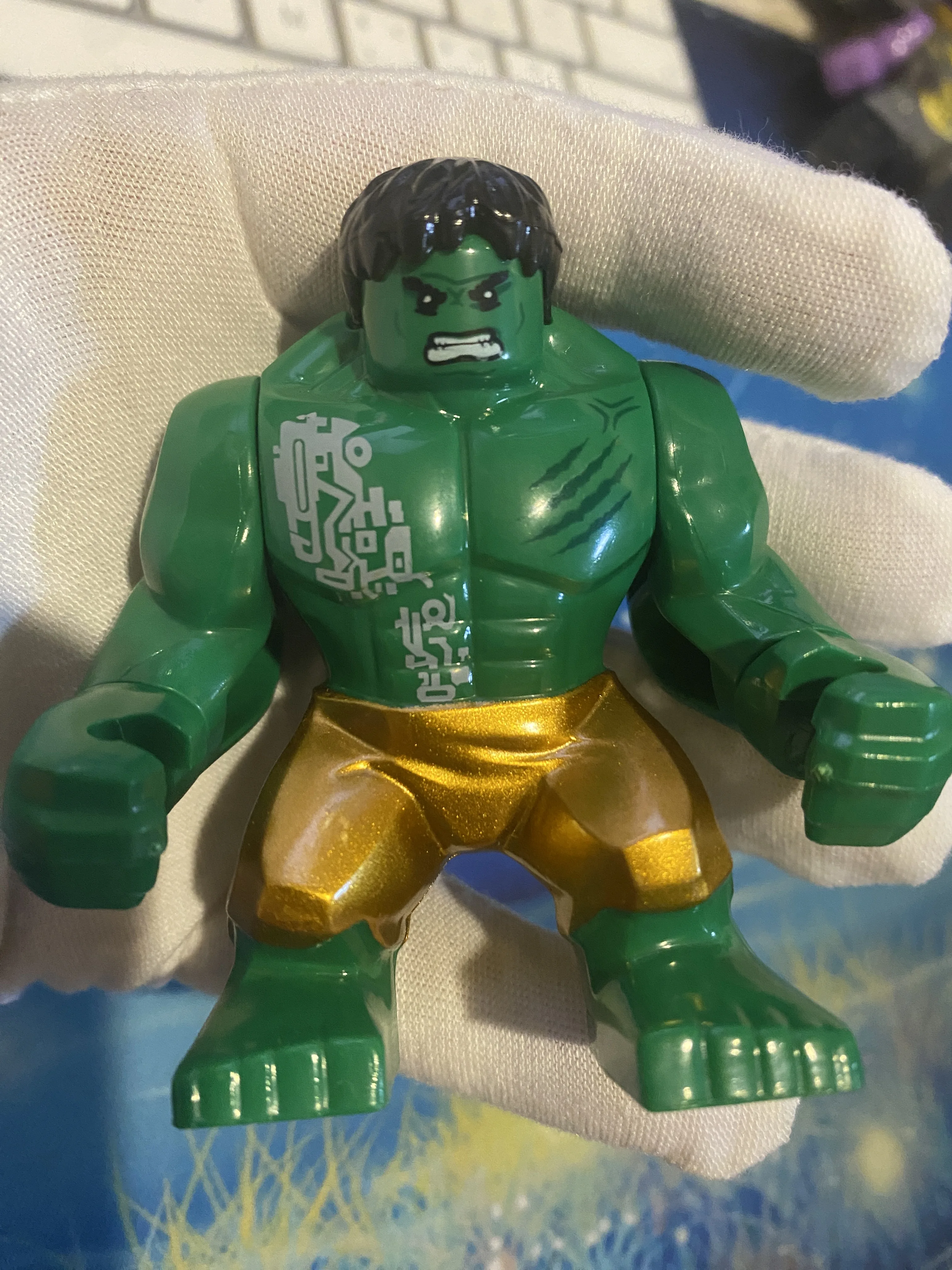 متوفر في المخزون كتل تجميع البطل الخارق MINISO شخصية Stoneman المنتقمون لعبة مكعبات البناء للأطفال للهدايا #5