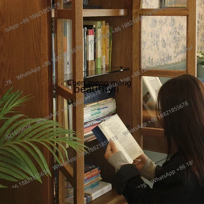 SS new style ss7486 American Country Dome Solid Wood Bookcase TV, Oak Locker Restaurant Side Cabinetss 7486