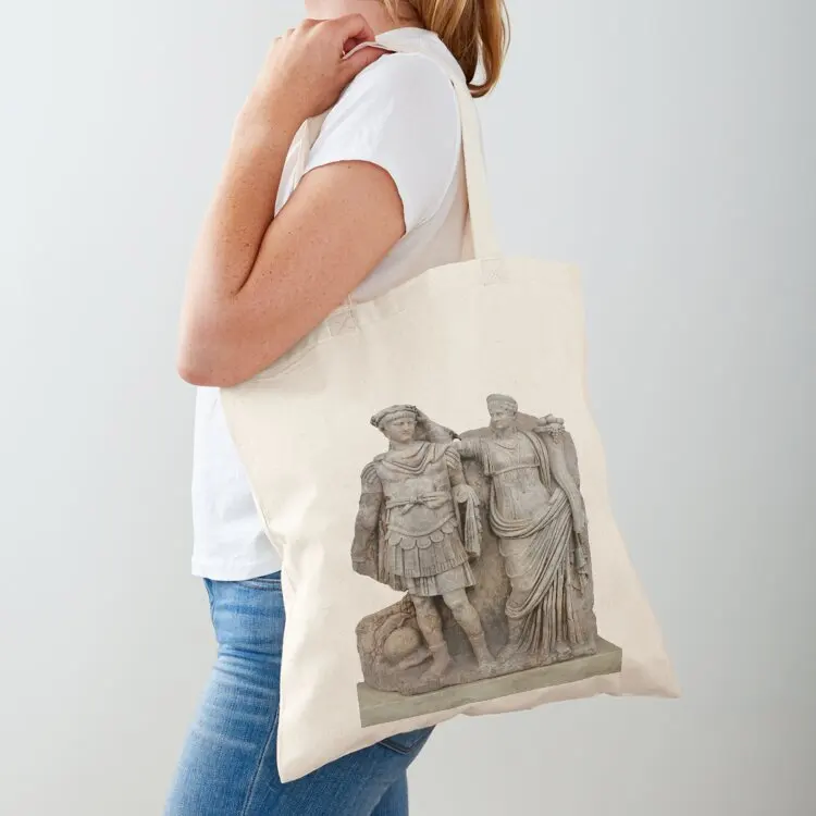 Nero and His Mother, Agrippina Roman Statue Tote Bag