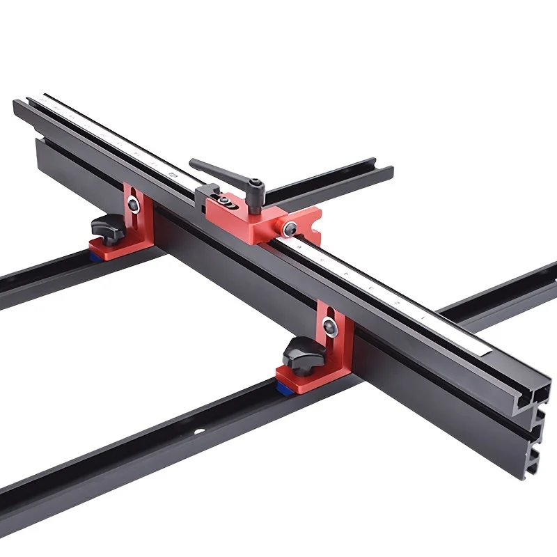 Aluminum T‑Track Flip Stop Block, T‑Slot Miter Fence Limiter, Woodworking Repeat Position Locator for Workbench DIY Cutting