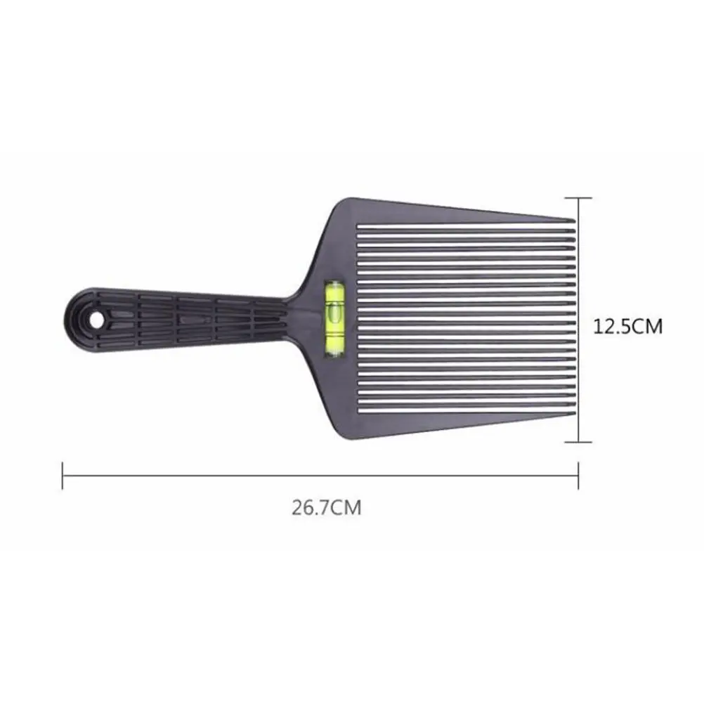 1Pcs Oversized Wide-Tooth Hairdressing Comb with Built-in Tubular Spirit Level for Flat Top Slicked-Back Crew Cut Mohawk Quiff