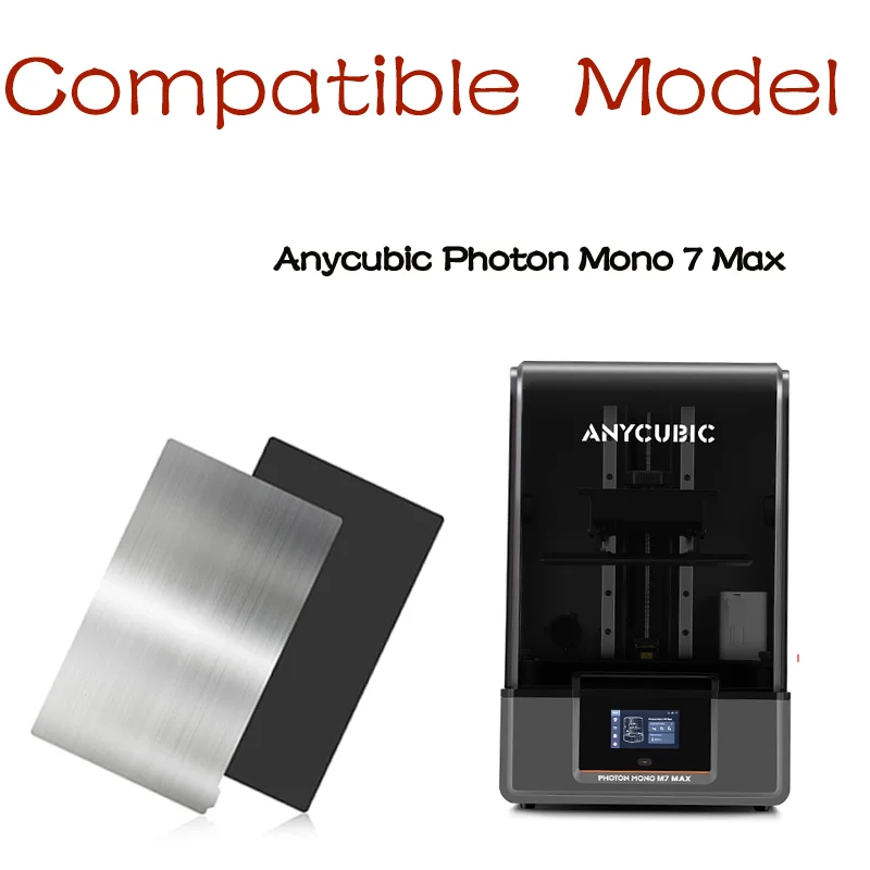 Resin Magnetic Brushed Surface 310x174mm Flexible Steel Sheet +Good Adhesion Hot Bed Sticker for Anycubic Photon Mono M7 Max