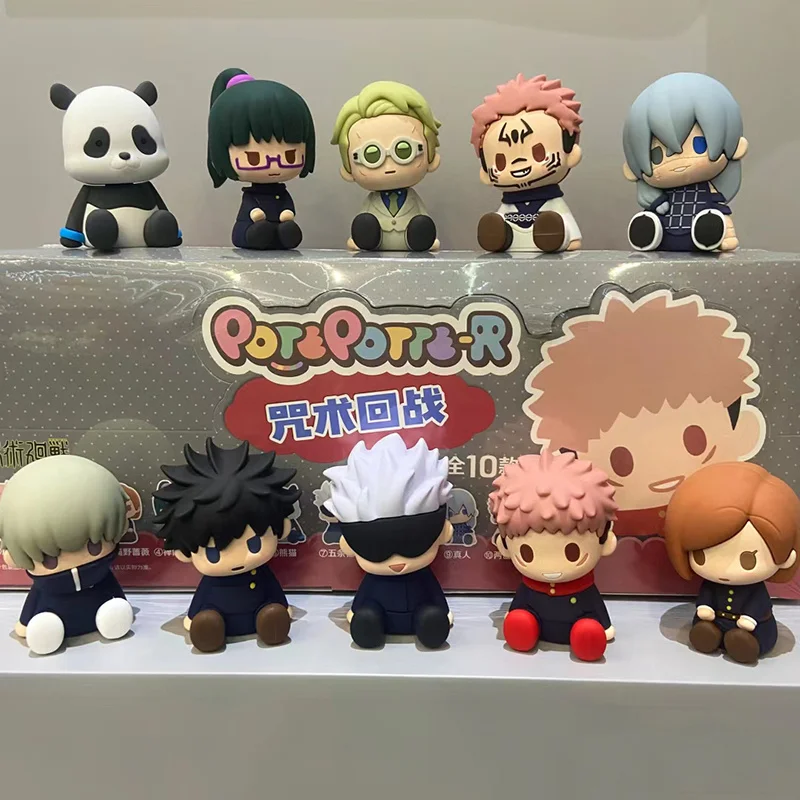 متوفر في المخزون صندوق أعمى Potepotte-R Jujutsu Kaisen الغراء نازف دمية سلسلة صندوق أعمى Gojo Satoru رائعة سطح المكتب الحلي اللعب