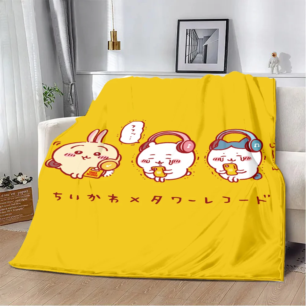 Japan comics Cute C-Chiikawas Printed Blankets Picnic Blanket Warm Blanket Soft and Comfortabl Blanket Home Travel Birthday Gift