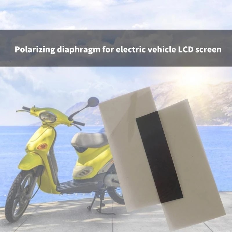 Película polarizada 2 piezas F68C Película bicicleta eléctrica LCD LCD Película, Membrana reparación Antiglare para