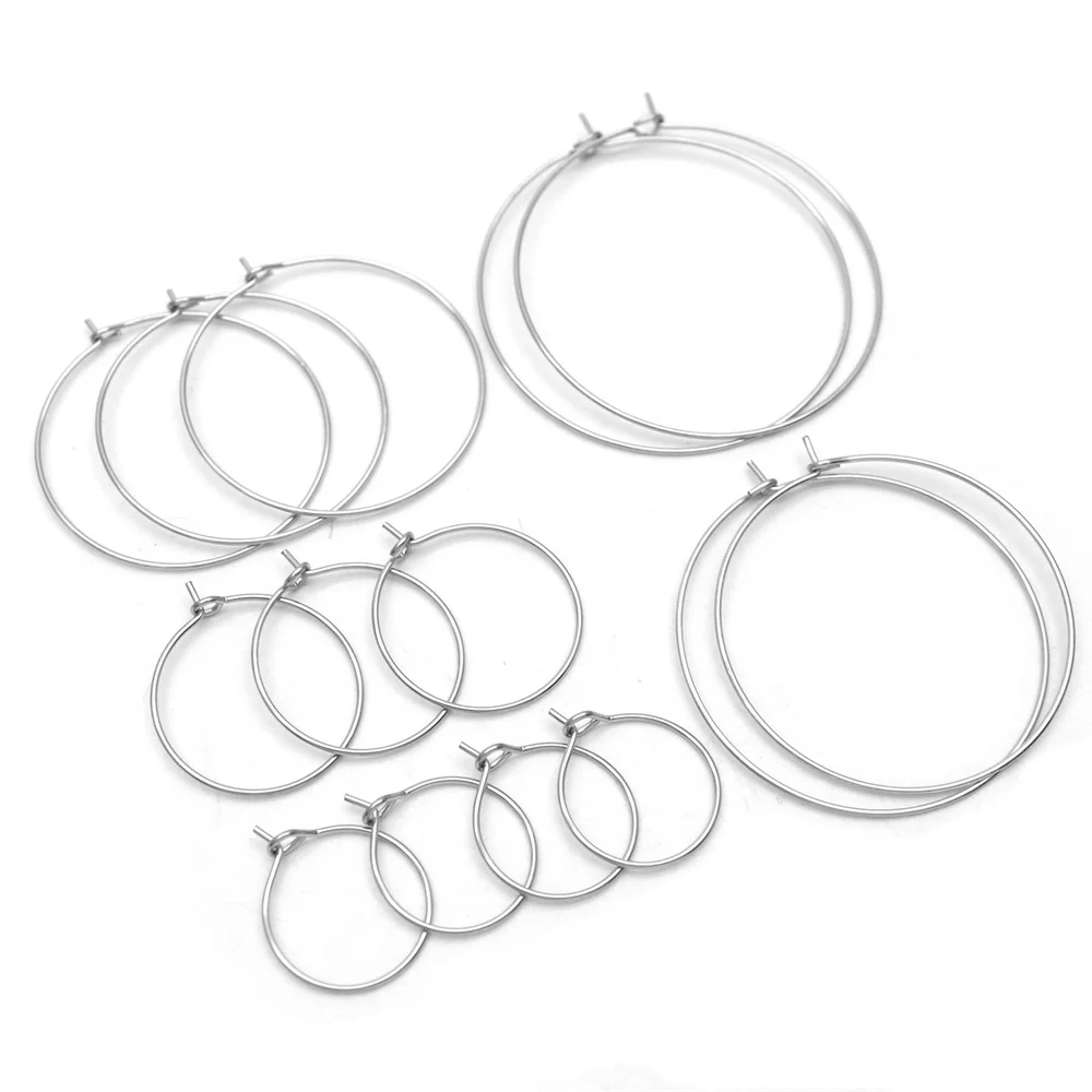 20 Stück 15/20/25/30/35/40mm Edelstahl-Weinglas-Charm-Ringe Ohrringringe DIY Schmuckherstellungszubehör – Detail 7