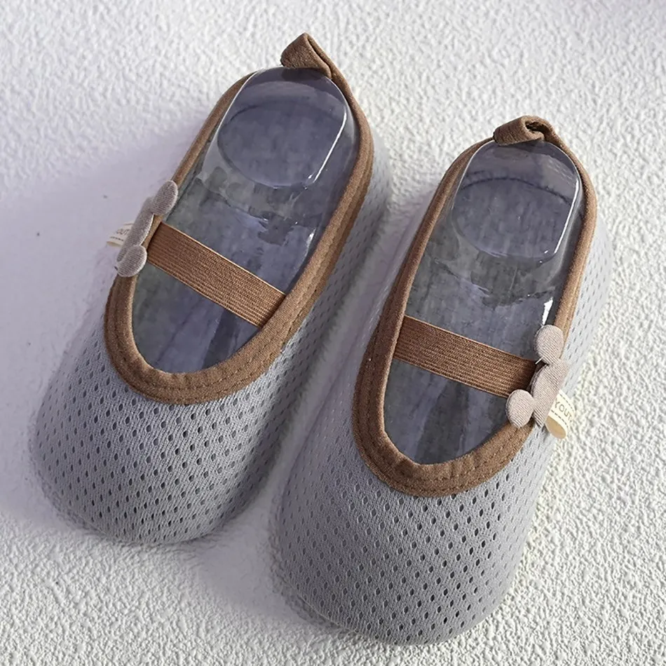 Zapatos de primeros pasos para niño y niña, zapatillas de malla transpirables de una sola capa, suela suave, planos antideslizantes para recién nacido