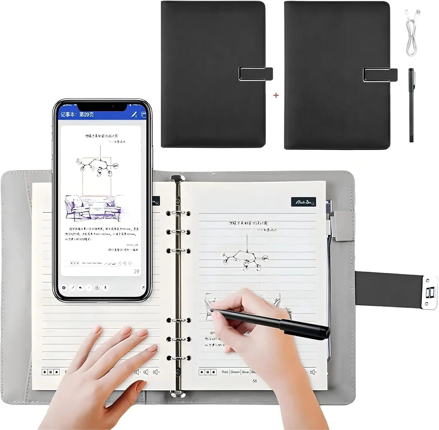 New-Syncify Digital Sketchbook Pro V2, Bluetooth 5.0 Smart Sync Pen & Digital Notebook, Writing & Note-Taking Tools