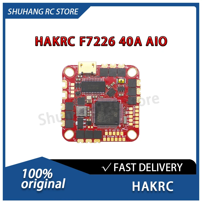 

HAKRC F7226 40A AIO Flight Controller 2S-6S Dual Protocol for FPV Drone DIY Multirotor RC Model Freestyle CRSF Frsky
