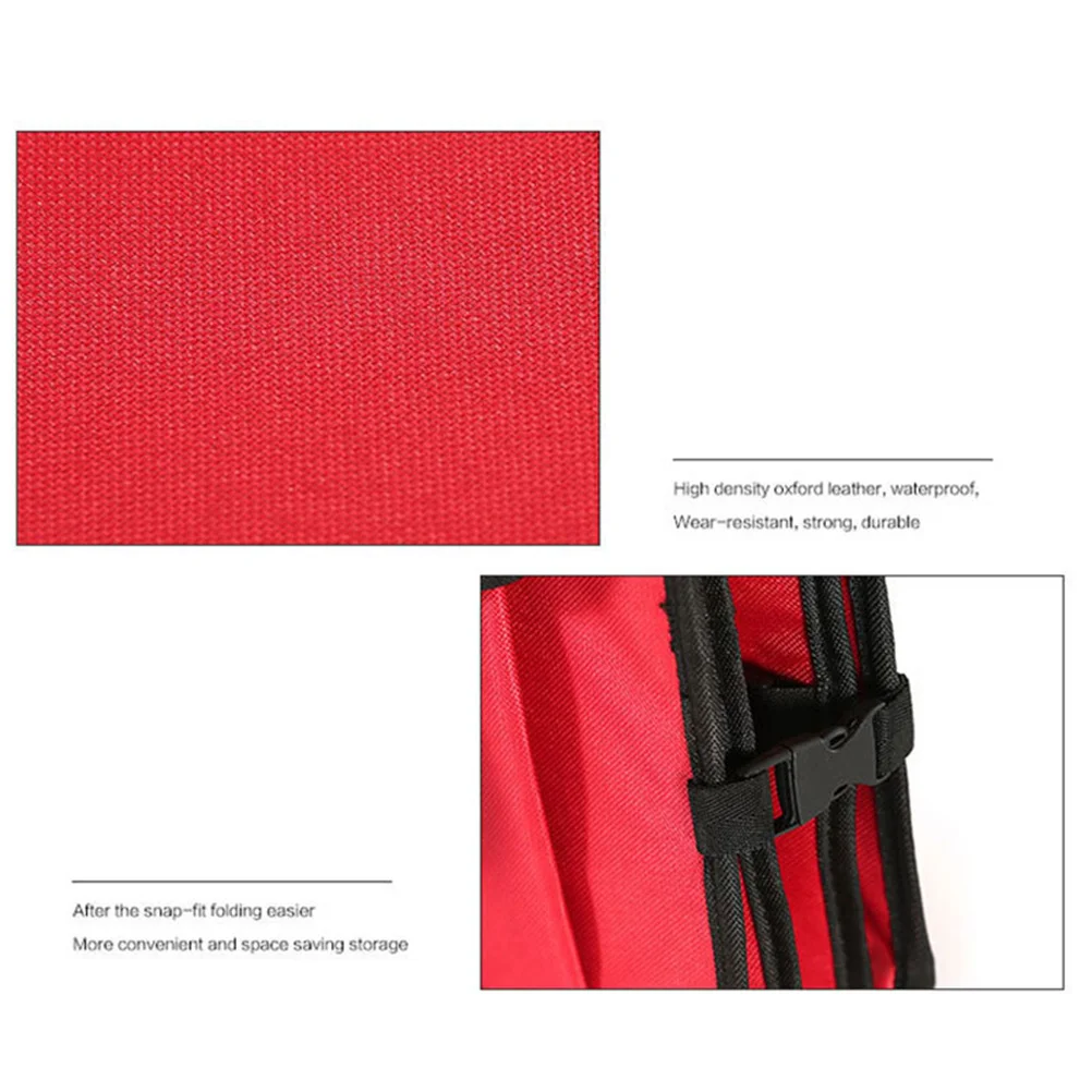 

Car Storage Bag Organizer Large Capacity Trunk Tool Case Tidy Firm Structure Refined Stitching Handle Design Red