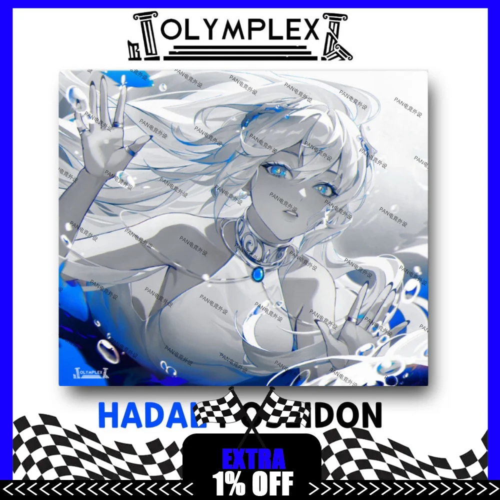 Olymplex Hadal Poseidon Tempered Glass Mouse Pad 490x420mm Large Gaming Desk Mouse Mat for FPS Esports PC Gamer Accessory Gift