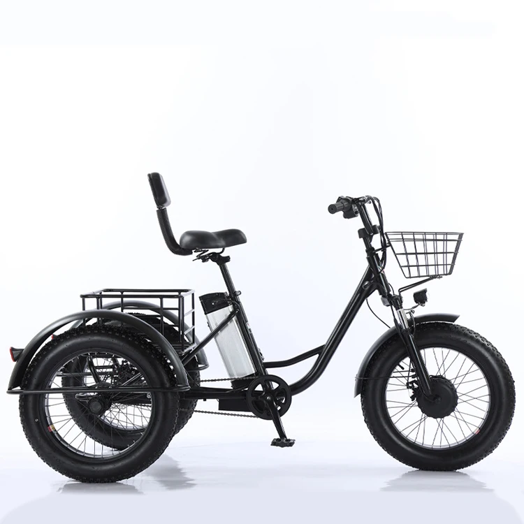 Factory Price 20 Inch 48v Adult Electric Tricycle 3 Wheel Fat Tire Trike for Transportation