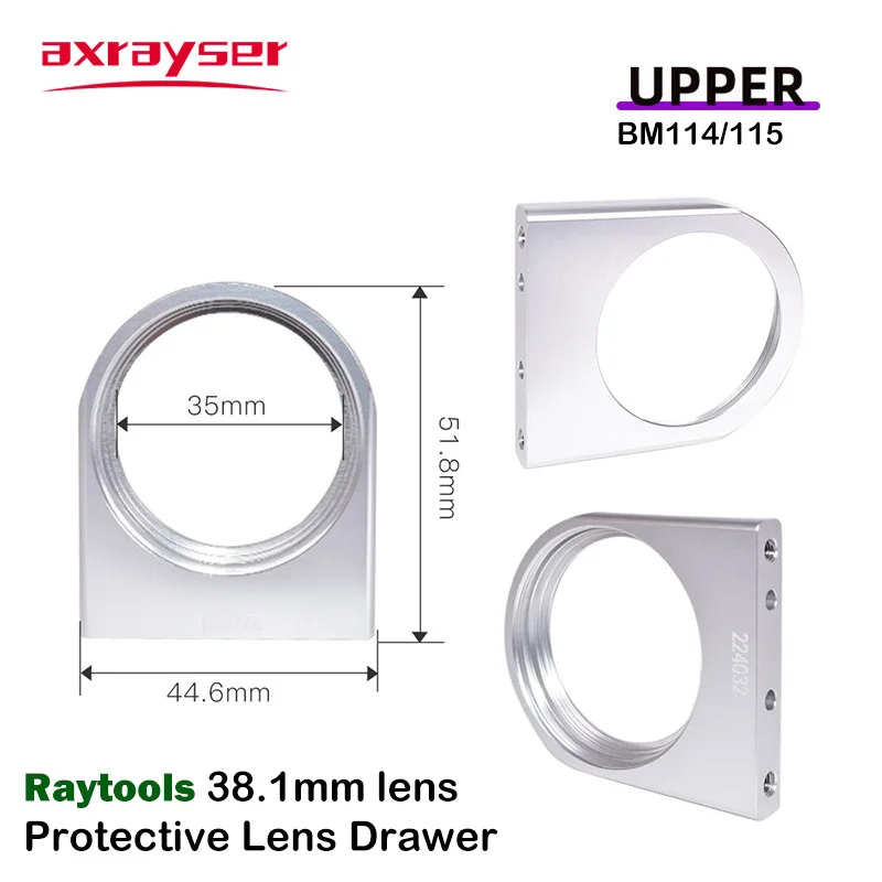 Raytools Protective Lens Drawer For Fiber Laser BT210/240S BM110/111/114/115 37x7 27.9x4.1mm Seal Ring Washer Cover Lenses Seat