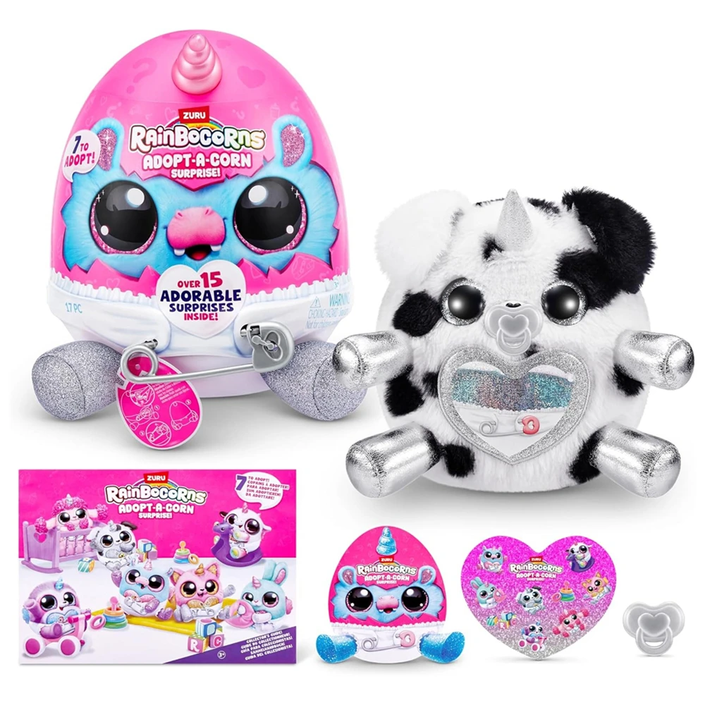 ZURU Adopt-A-Corn Surprise Dalmatian ألعاب من نسيج مخملي صندوق أعمى تحصيل لطيف دمية أرنب مفاجأة البيض للفتيات والأطفال #2