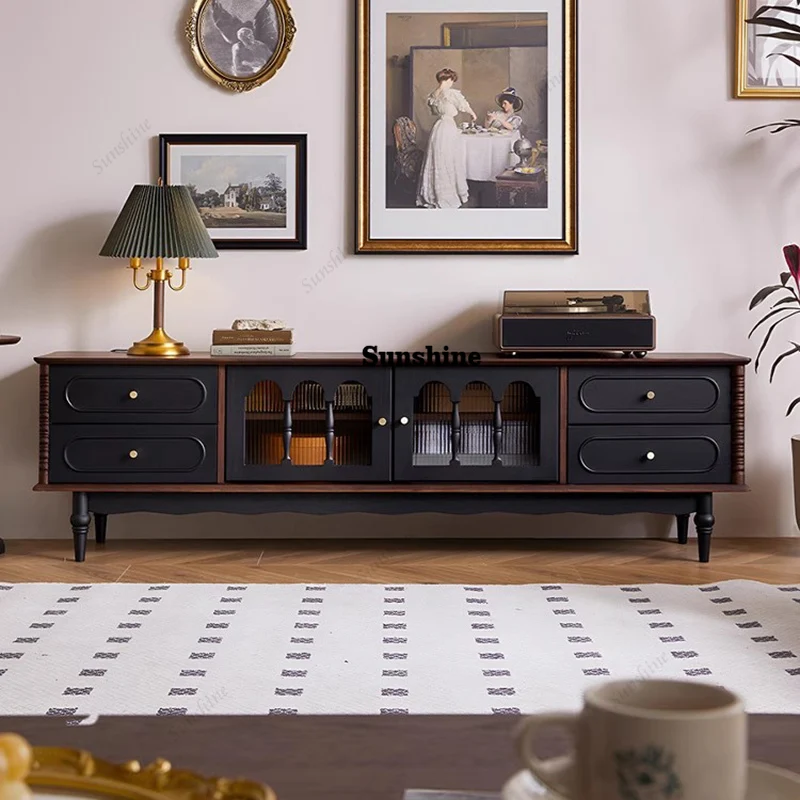 

Luxury Elegant Tv Stand Mid Century Retro Simple Industrial Tv Stand Metal Handles Modern Tv Stand Furniture Home Living Room