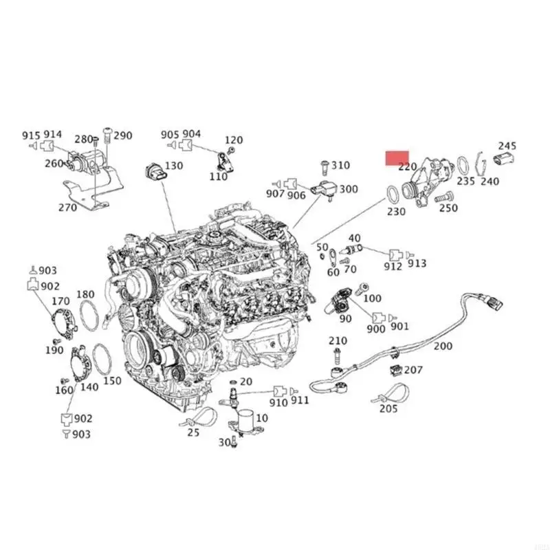 

462A 2782002152 Car Accessory Engine Coolant Shut-off Water Pipe Joint for M278