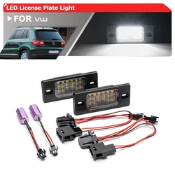 2x For VW MK1 Tiguan 5N MK2 AD BW 2007-2023 Full White Canbus Error Free Led License Plate Lights Auto Parking Tag Lamps