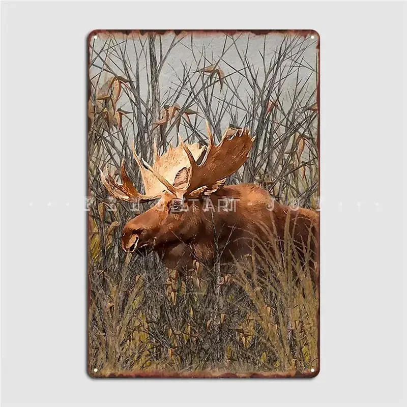 Moose Metal Sign Club Pub Garage Designing Poster Tin Sign Posters