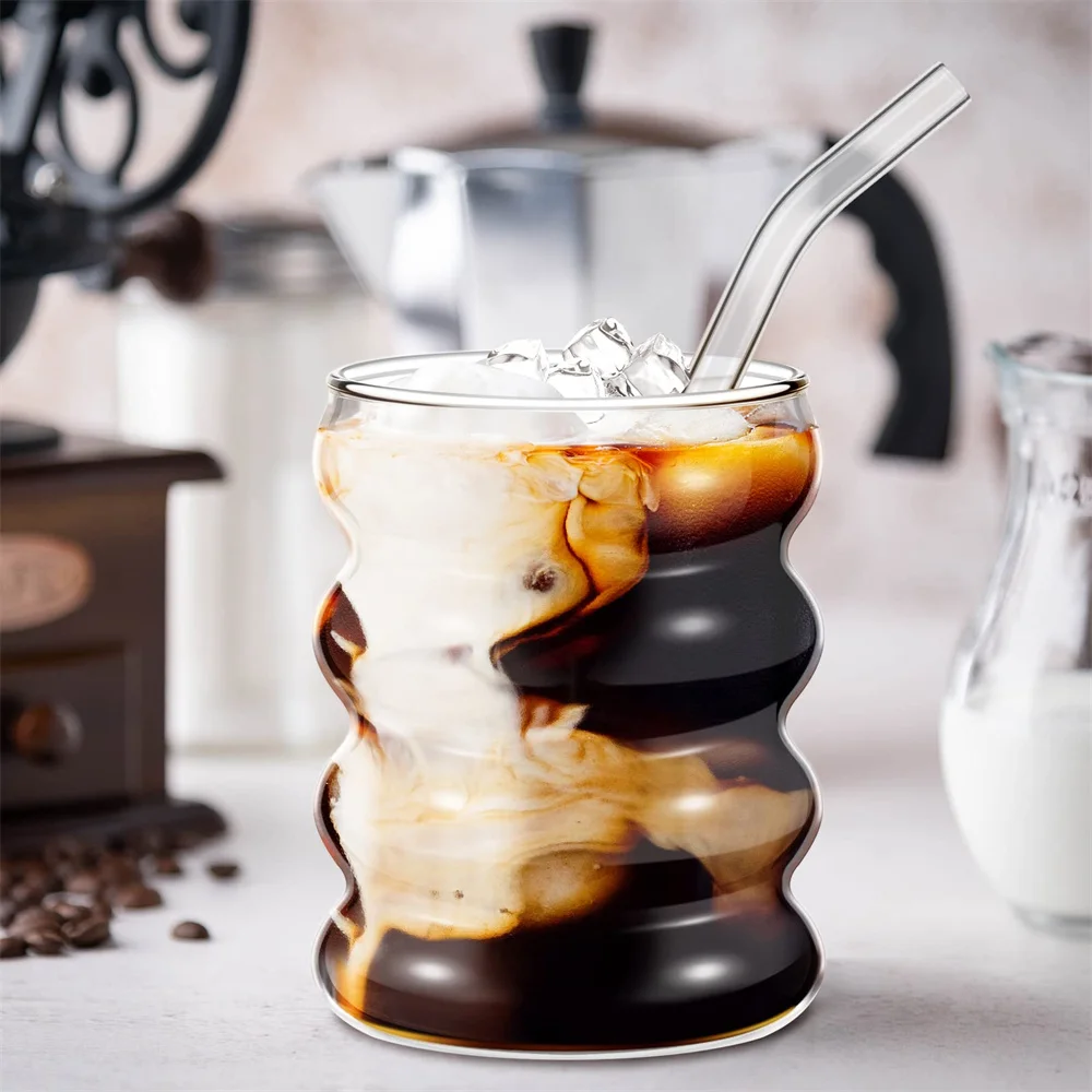 Set of 4 Bubble Glass Coffee Mugs 5