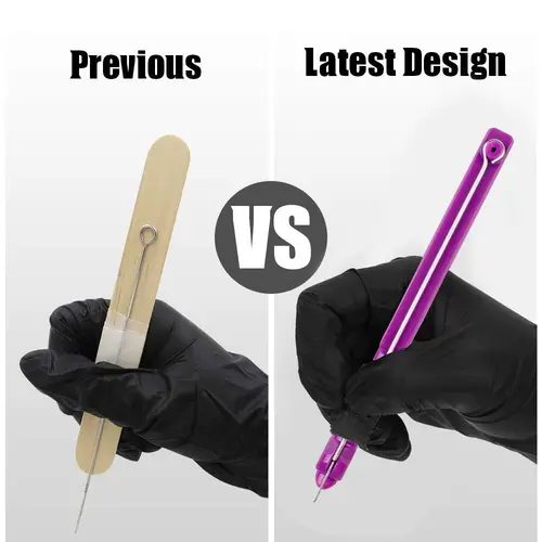 Imagen 2 del producto Kit de tatuaje de mano y palo 3D, juego de agujas de tinta para tatuaje DIY para arte corporal, palo de mano, Kit de práctica para principiantes