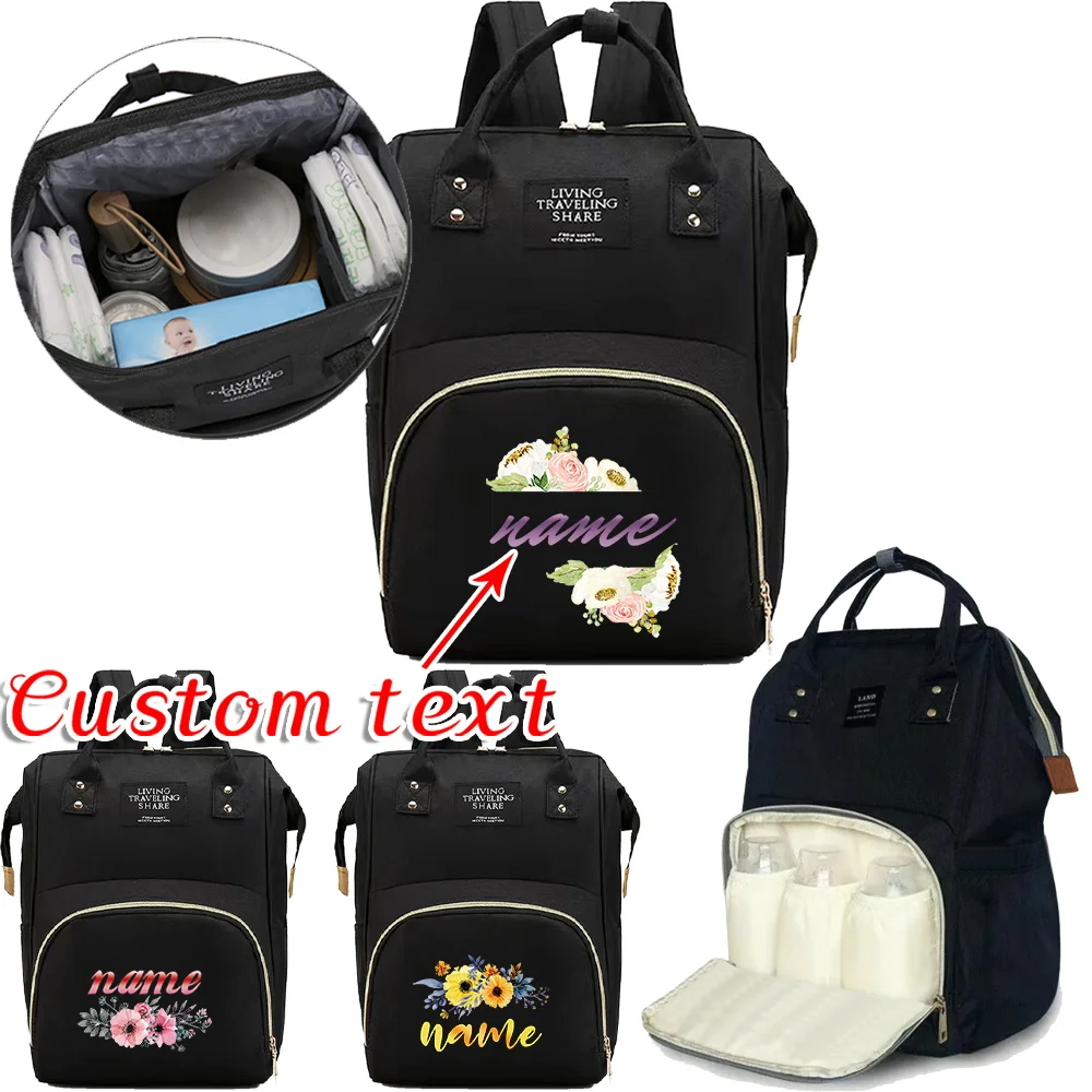 

Персонализированный индивидуальный рюкзак для мамы, многофункциональная сумка, рюкзаки большой емкости, сумки для хранения товаров для новорожденных