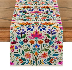 Caminos de mesa mexicanos, 5 de mayo, Día de los muertos, caminos de mesa festivos, plantas, flores, caminos de mesa, cocina, comedor, vestidores