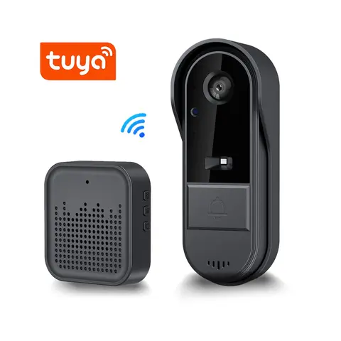 Tuya WiFi-dörrklocka 2-vägs HD 1080P, microSD/moln, vattentät, 1000mAh batteri, lång standby-läge, trådlös säkerhetskamera 10 best sales ringa på dörrklockan - №1
