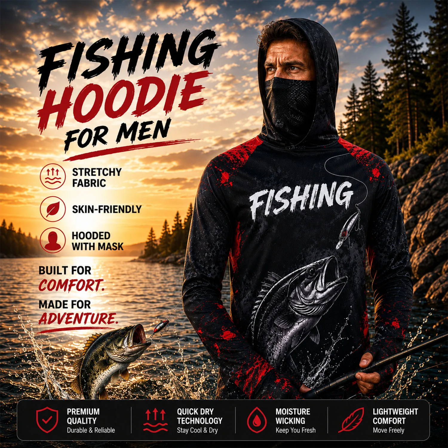 Fishing Shirt Uv Protection - UV Fishing Shirts for Man Functional