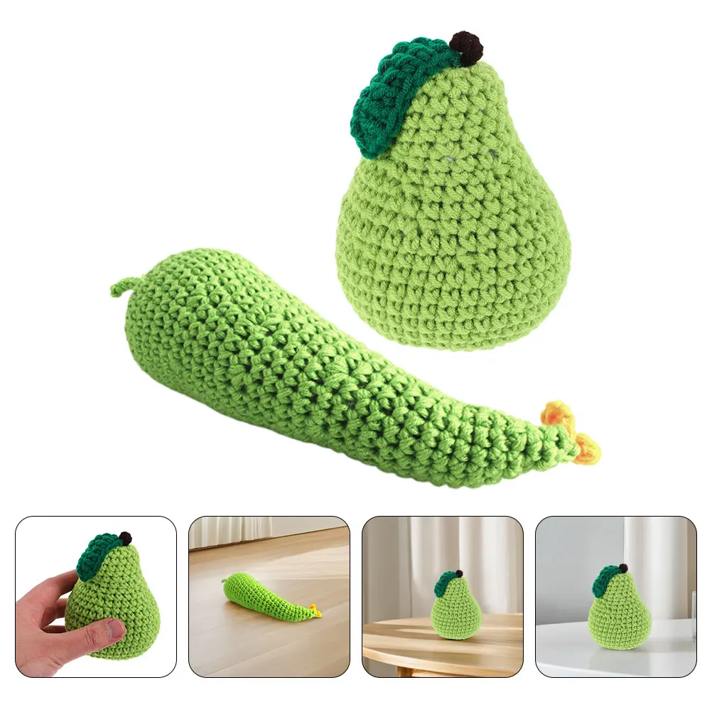 

Photography Props Fake Fruit Crochet Pear Decoration Artificial Tree Vegetable