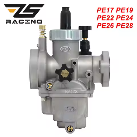 ZS Racing Keihin PE Flange Caburetor Motorcycle 17mm 19mm 22mm 24mm 26mm 28mm Carburador For 50cc 100cc 125cc 150cc 250cc Motors