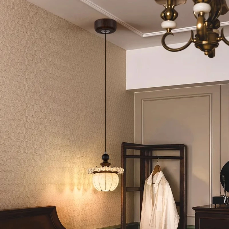 Japanese Retro Cloth Wall Lights Mid Ancient Style Eye Protection Corridor Background Wall Decor Bedlight Restaurant LED Sconces