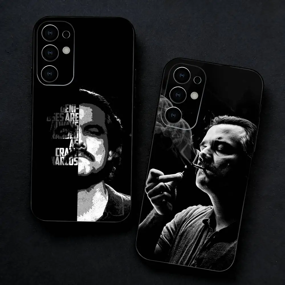 

N-Narcos P-PABLO ESCOBAR Phone Case For Samsung S25,S24,S23,S22,S21,S20,Ultra,Plus,FE Black Soft Cover