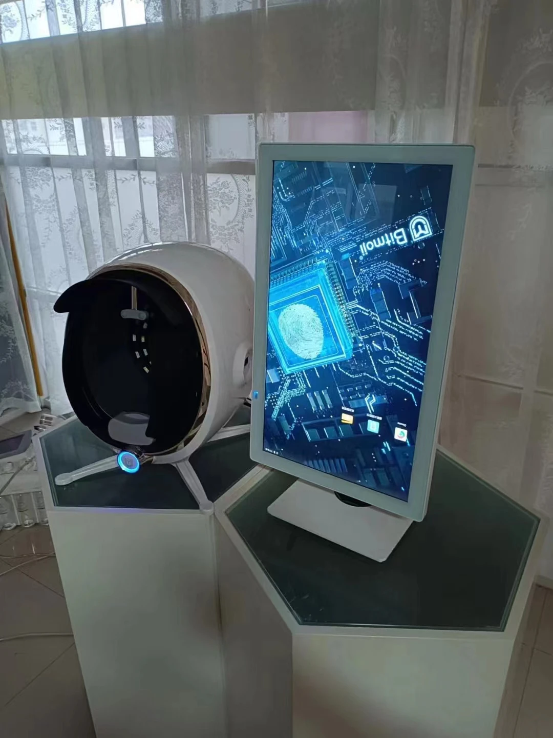 Analyseur de Scanner de peau 3D, analyse faciale en temps réel avec détection des rides des pores, miroir magique, application multilingue